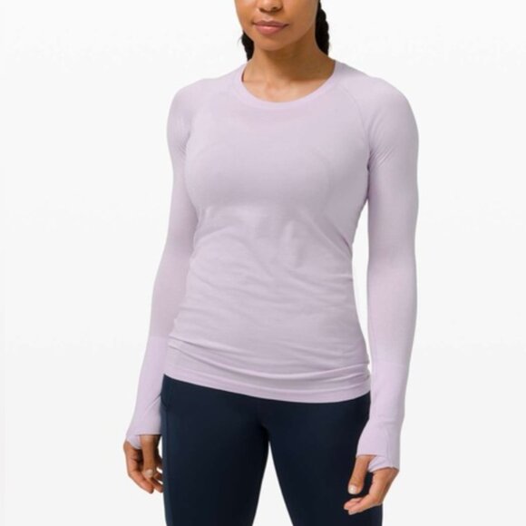 Lululemon Swiftly Tech Long Sleeve Shirt 2.0, Lavender Dew, Size 8 - Picture 1 of 8
